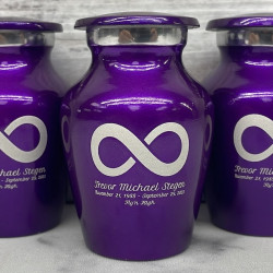 Customer Gallery - Infinity Keepsake Urn - Purple Luster