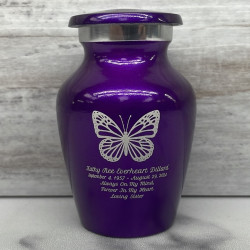 Customer Gallery - Butterfly Keepsake Urn - Purple Luster