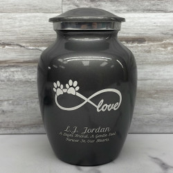 Customer Gallery - Small Infinite Love Pet Cremation Urn - Gunmetal Gray