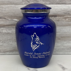 Customer Gallery - Wolf Sharing Urn - Midnight Blue