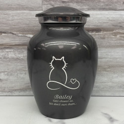 Customer Gallery - Infinite Love Cat Cremation Urn - Gunmetal Gray