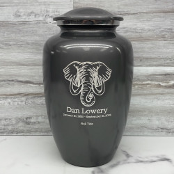 Customer Gallery - Elephant Cremation Urn - Gunmetal Gray