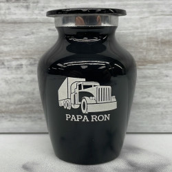 Customer Gallery - Semi Truck Keepsake Urn - Jet Black