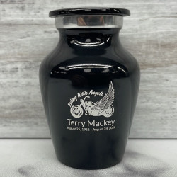 Customer Gallery - Riding with Angels Motorcycle Keepsake Urn - Jet Black