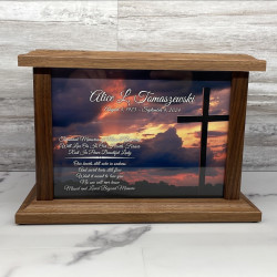 Customer Gallery - Cross Cremation Urn - Prestige Walnut