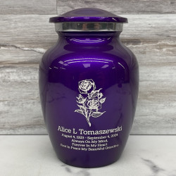 Customer Gallery - Rose Sharing Urn - Purple Luster