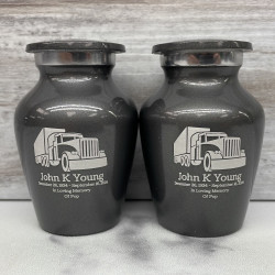 Customer Gallery - Semi Truck Keepsake Urn - Gunmetal Gray