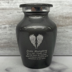 Customer Gallery - Angel Wings Keepsake Urn - Gunmetal Gray