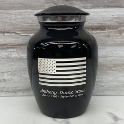 Customer Gallery - American Flag Sharing Urn - Jet Black