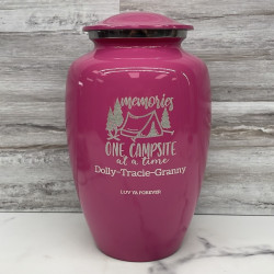 Customer Gallery - Tent Camping Cremation Urn - Rose Pink