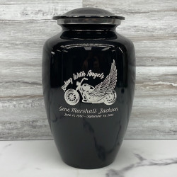 Customer Gallery - Riding with Angels Motorcycle Cremation Urn - Jet Black
