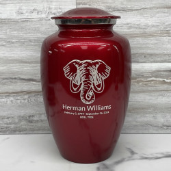 Customer Gallery - Elephant Cremation Urn - Ruby Red