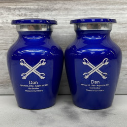 Customer Gallery - Mechanic Wrench Keepsake Urn - Midnight Blue