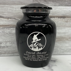 Customer Gallery - Snowboard Sharing Urn - Jet Black