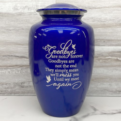 Customer Gallery - Goodbyes Are Not Forever Cremation Urn - Midnight Blue