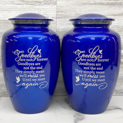 Customer Gallery - Goodbyes Are Not Forever Cremation Urn - Midnight Blue