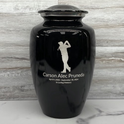 Customer Gallery - Golf Cremation Urn - Jet Black