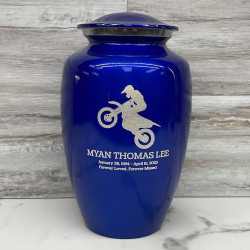Customer Gallery - Dirt Bike Cremation Urn - Midnight Blue