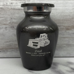 Customer Gallery - Bulldozer Keepsake Urn - Gunmetal Gray