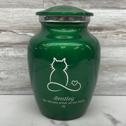 Customer Gallery - Infinite Love Cat Cremation Urn - Shamrock Green