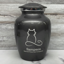 Customer Gallery - Infinite Love Cat Cremation Urn - Gunmetal Gray
