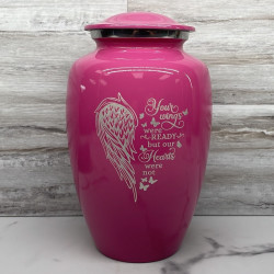Customer Gallery - Your Wings Were Ready Cremation Urn - Rose Pink