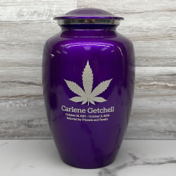 Customer Gallery - Marijuana Cremation Urn - Purple Luster