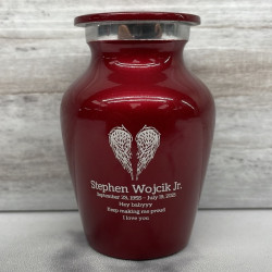 Customer Gallery - Angel Wings Keepsake Urn - Ruby Red