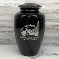 Customer Gallery - Riding with Angels Motorcycle Cremation Urn - Jet Black