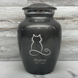 Customer Gallery - Infinite Love Cat Cremation Urn - Gunmetal Gray