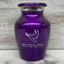 Customer Gallery - Peace Dove Keepsake Urn - Purple Luster
