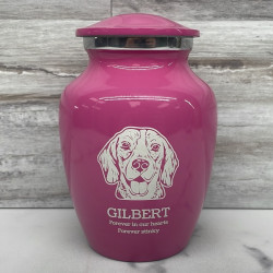 Customer Gallery - Small Beagle Dog Cremation Urn - Rose Pink