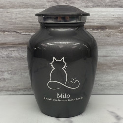 Customer Gallery - Infinite Love Cat Cremation Urn - Gunmetal Gray