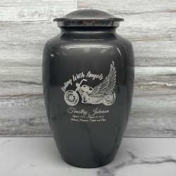 Customer Gallery - Riding with Angels Motorcycle Cremation Urn - Gunmetal Gray