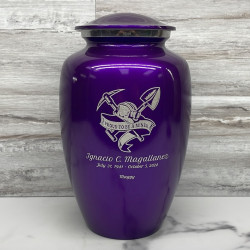 Customer Gallery - Miner Cremation Urn - Purple Luster
