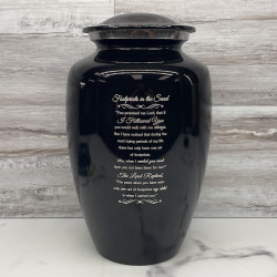 Customer Gallery - Footprints In the Sand Cremation Urn - Jet Black