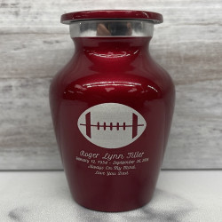 Customer Gallery - Football Keepsake Urn - Ruby Red