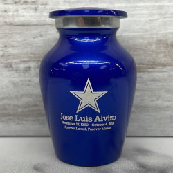 Customer Gallery - Dallas Star Keepsake Urn - Midnight Blue