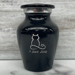 Customer Gallery - Keepsake Infinite Love Cat Cremation Urn - Jet Black