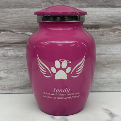 Customer Gallery - Small Angel Wings Pet Cremation Urn - Rose Pink