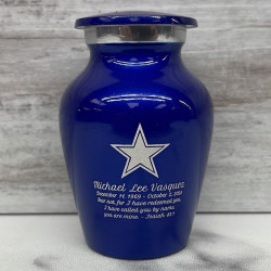 Customer Gallery - Dallas Star Keepsake Urn - Midnight Blue