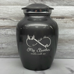 Customer Gallery - My Brother Walks With Me Sharing Urn - Gunmetal Gray