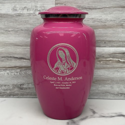 Customer Gallery - Mother Mary Cremation Urn - Rose Pink
