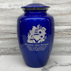 Customer Gallery - Garden Gnome Cremation Urn - Midnight Blue