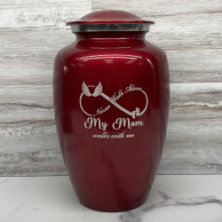 Customer Gallery - My Mom Walks With Me Cremation Urn - Ruby Red