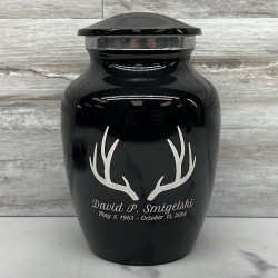 Customer Gallery - Antlers Sharing Urn - Jet Black