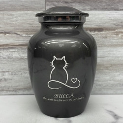 Customer Gallery - Infinite Love Cat Cremation Urn - Gunmetal Gray