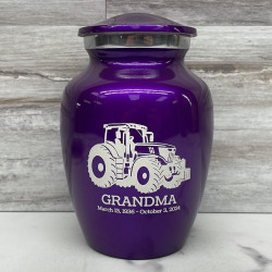 Customer Gallery - Modern Tractor Sharing Urn - Purple Luster
