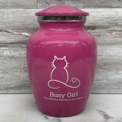 Customer Gallery - Small Infinite Love Cat Cremation Urn - Rose Pink