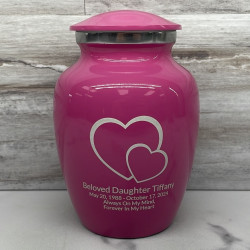 Customer Gallery - Loving Hearts Sharing Urn - Rose Pink
